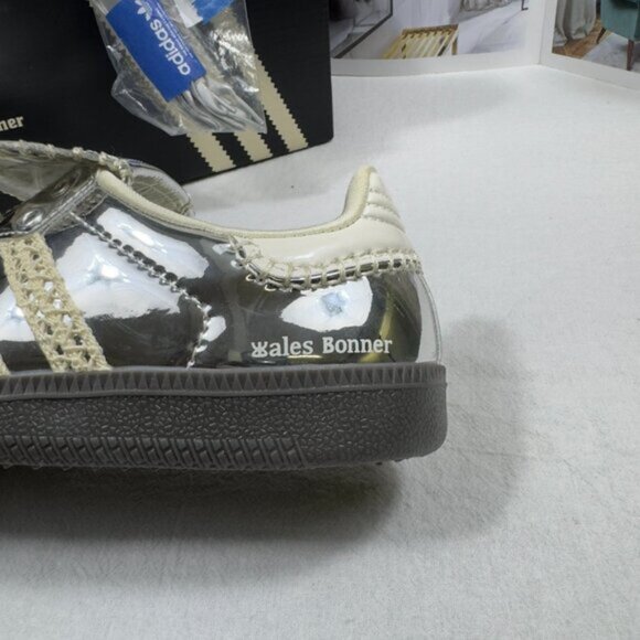 New Adidas Samba x Wales Bonner Silver Metallic Women Sneaker - Picture 7 of 7